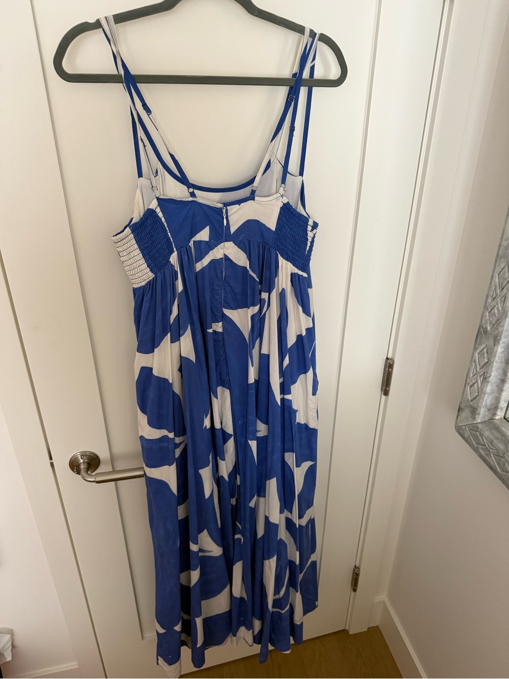 Anthropologie Blue and White Floral Maxi Dress - Picture 4 of 7